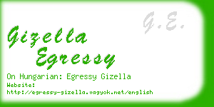 gizella egressy business card